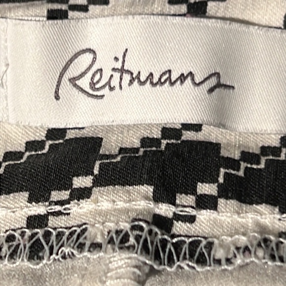 Reitmans Women's Skirt 15 Black White Herringbone - Picture 7 of 13